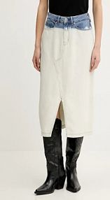 Spódnica midi Karl Lagerfeld Jeans  niebieska A2W12014