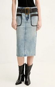 Spódnica midi Miss Sixty  niebieska 6S1KJ58600