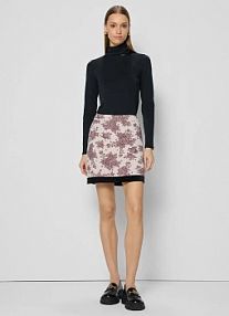 Spódnica mini BIZUU  beżowa ALLANI.ROZOWY