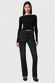Jeansy AllSaints  czarne damskie W013EC