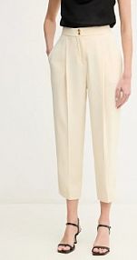 Spodnie eleganckie Elisabetta Franchi  żółte damskie PA06651E2