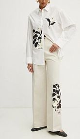 Spodnie eleganckie Forte Forte  beżowe damskie 13719bis.my.p