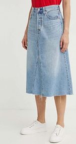 Spódnica midi Levi's  niebieska A9316
