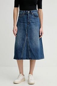 Spódnica midi Levi's  niebieska A9316