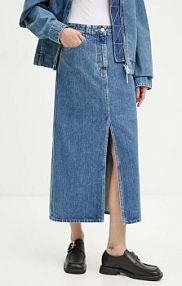 Spódnica midi Sunnei  niebieska RTWWSKR006