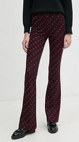 Spodnie eleganckie DIANE VON FURSTENBERG  bordowy damskie DVFPL3S001