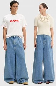 Jeansy Sunnei  niebieskie damskie RTWXBOT013