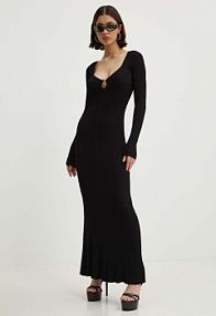 Sukienka maxi Moschino Jeans  czarna 0486.8205