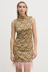 Sukienka mini Gaudi  beżowa 421FD14001