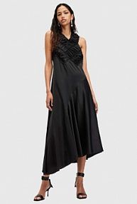 Sukienka midi AllSaints  czarna W064DC