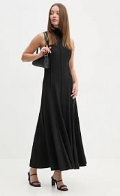 Sukienka maxi Sandro Ferrone  czarna SFS23YBEBOTTO