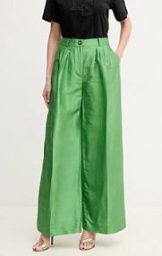 Spodnie eleganckie Luisa Spagnoli  zielone damskie 542165