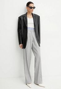 Spodnie eleganckie Marella  szare damskie 2513131024