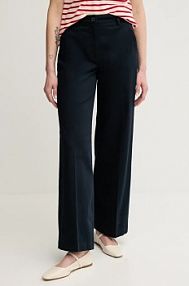 Spodnie eleganckie Sisley  granatowe damskie 4BYWLE03G