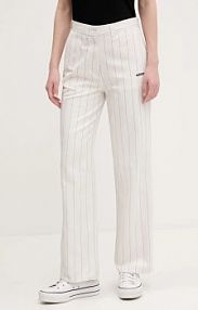 Spodnie eleganckie adidas Originals  beżowe damskie JJ3483