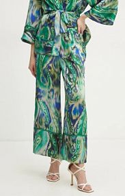 Spodnie eleganckie Simona Corsellini  zielone damskie P25CPPA025