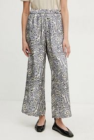 Spodnie eleganckie Weekend Max Mara  niebieskie damskie 2515131091600