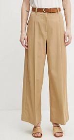 Spodnie eleganckie Weekend Max Mara  beżowe damskie 2515131121600