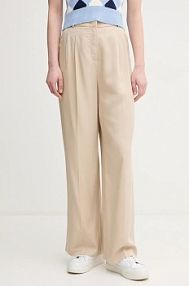 Spodnie eleganckie United Colors of Benetton  beżowe damskie 4Y09DF08X