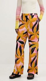 Spodnie eleganckie Desigual  różowe damskie 25SWPW14