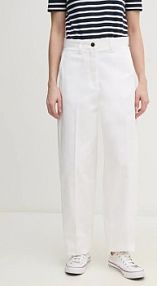 Spodnie eleganckie Tommy Hilfiger  białe damskie WW0WW45487