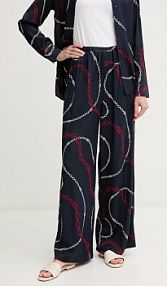 Spodnie eleganckie Tommy Hilfiger  granatowe damskie WW0WW44542