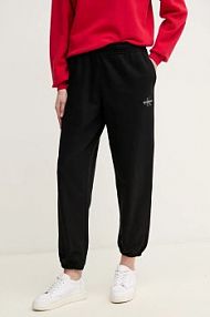 Spodnie dresowe Calvin Klein Jeans  czarne damskie LV047B235G