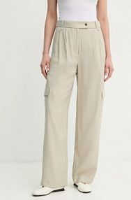 Spodnie eleganckie Bruuns Bazaar  beżowe damskie BBW4338