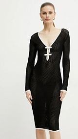 Sukienka midi Elisabetta Franchi  czarna AM56T51E2