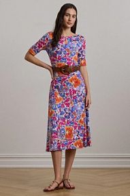 Sukienka midi Lauren Ralph Lauren  biała 250972596