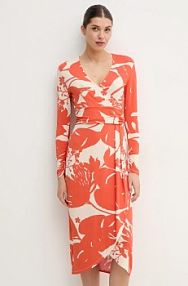 Sukienka midi Marc O'Polo  pomarańczowa 503305159035