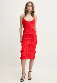 Sukienka mini bardot  czerwona 59747DB