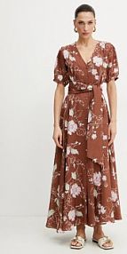 Sukienka maxi Marella  brązowa 2513221312