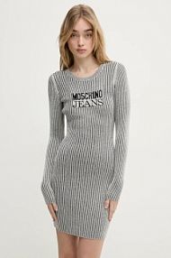 Sukienka mini Moschino Jeans  szara 0490.3205