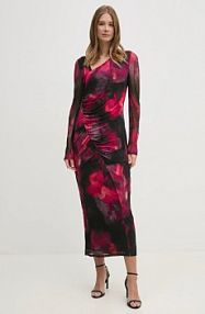 Sukienka maxi DKNY  różowa DD4KU42A