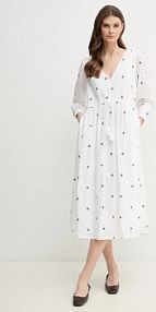 Sukienka midi Pepe Jeans  biała PL953687