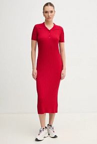 Sukienka midi Pepe Jeans  czerwona PL953730