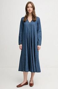 Sukienka midi United Colors of Benetton  granatowa 4RZKDV0AY