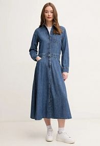 Sukienka midi United Colors of Benetton  niebieska 4RZKDV0B5