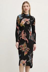 Sukienka midi Desigual  czarna 25SWVK31