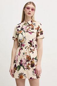 Sukienka mini Desigual  beżowa 25SWVW13