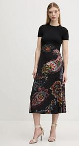 Sukienka midi Desigual  czarna 25SWVK32