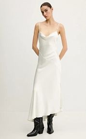 Sukienka midi HUGO  beżowa 50538974