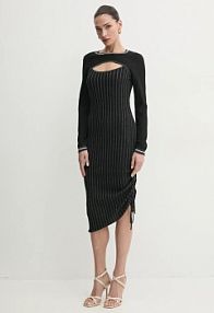 Sukienka midi Liu Jo  czarna TA5037.MS014