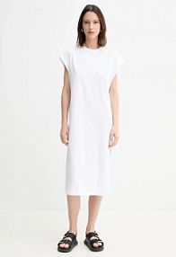 Sukienka midi Boss Orange  biała 50540442