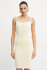 Sukienka mini Guess  beżowa W5GK67.Z3NX0