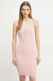 Sukienka mini Guess  różowa W5GK67.Z3NX0