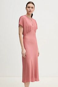 Sukienka midi Calvin Klein  pomarańczowa K20K208144