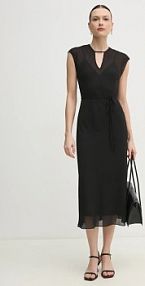 Sukienka midi Calvin Klein  czarna K20K208366