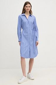 Sukienka midi Tommy Hilfiger  niebieska WW0WW45581